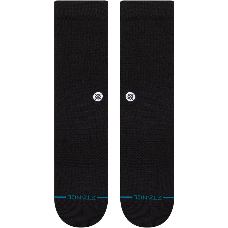 Crew Calcetines Unisex Icon « Stance » 2026, Modelo M311D14ICO - Black / Blanco